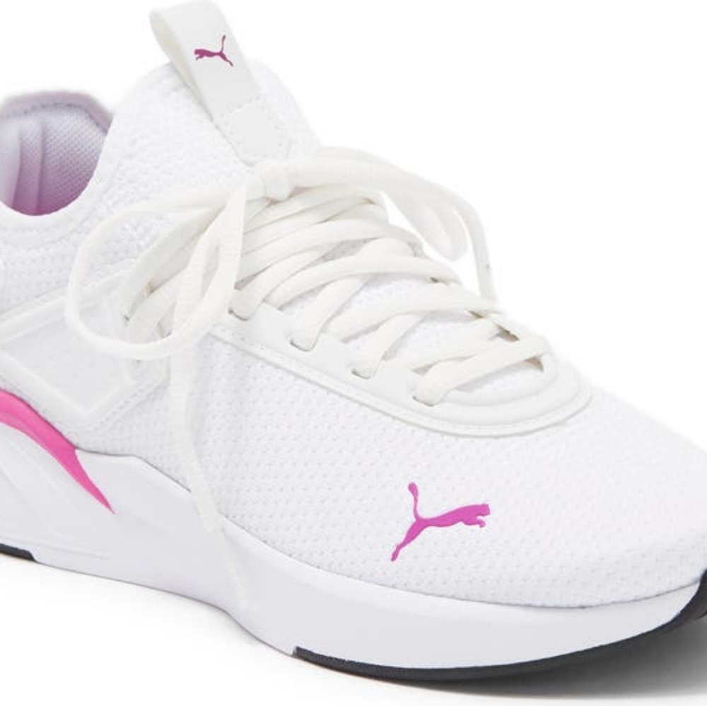 Puma Amare Athletic Sneaker White Deep Orchid Black Size 7 7.5
